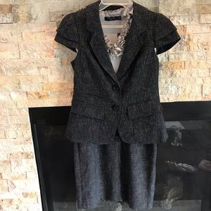 The Limited Jacket & Dress Suit Silver & Navy